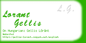 lorant gellis business card